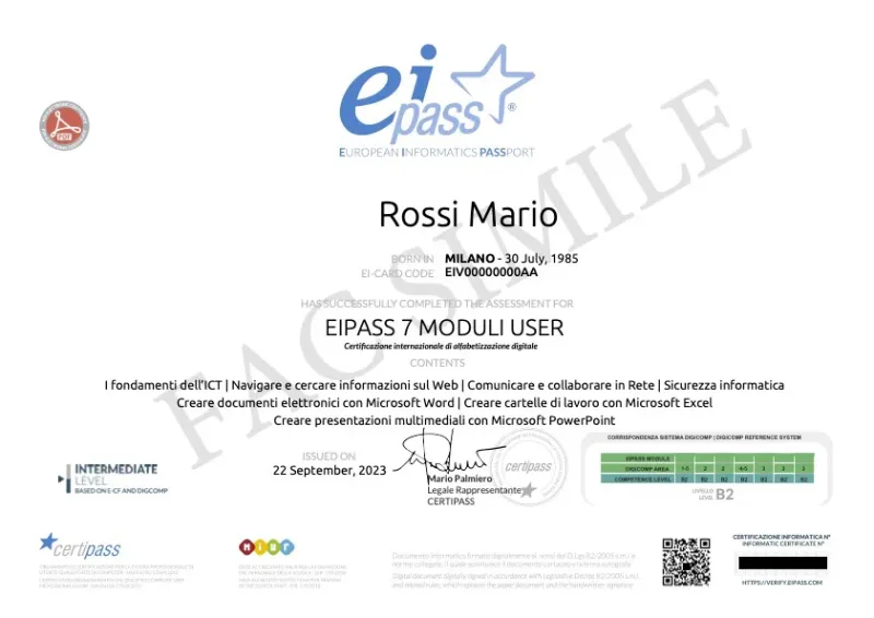 Approfondimento su Eipass Standard CIAD