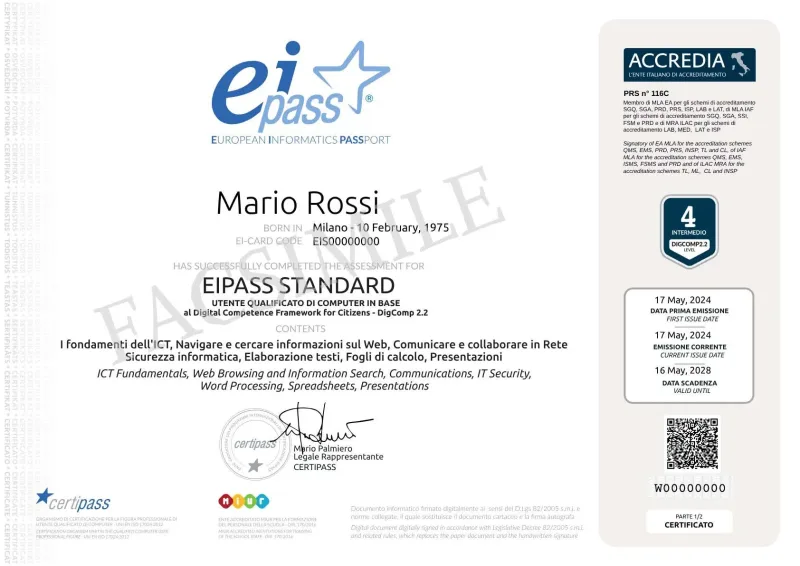 Approfondimento su Eipass Standard CIAD