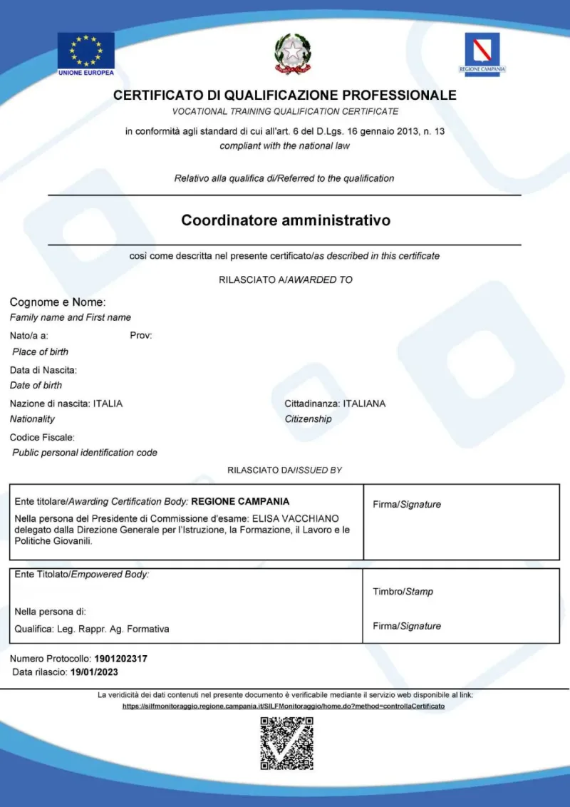 Approfondimento su Corso Segretario-Coordinatore Amministrativo